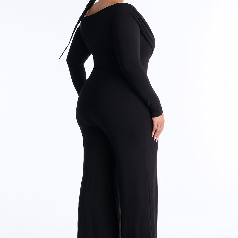 Adri Draped Wide Leg Jumpsuit
