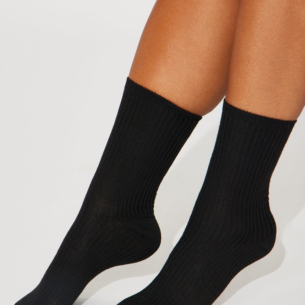 6 Pack Ribbed Socks
