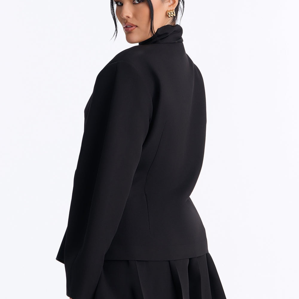 Adeline Long Sleeve Scarf Blazer