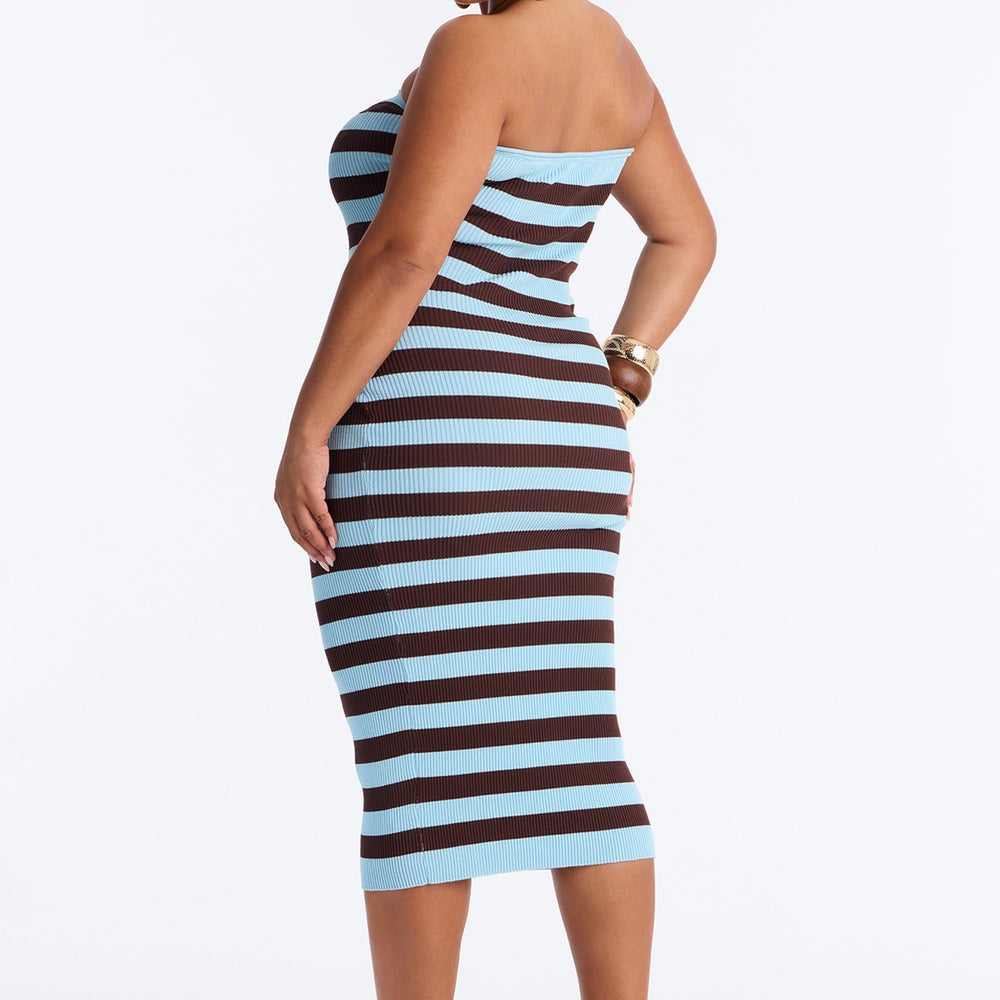 Alessi Striped Sweater Midi Dress
