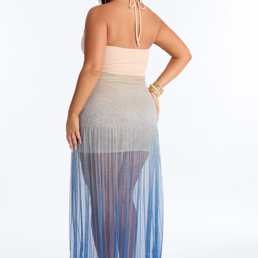 Aimee Ombre Metallic Maxi Dress