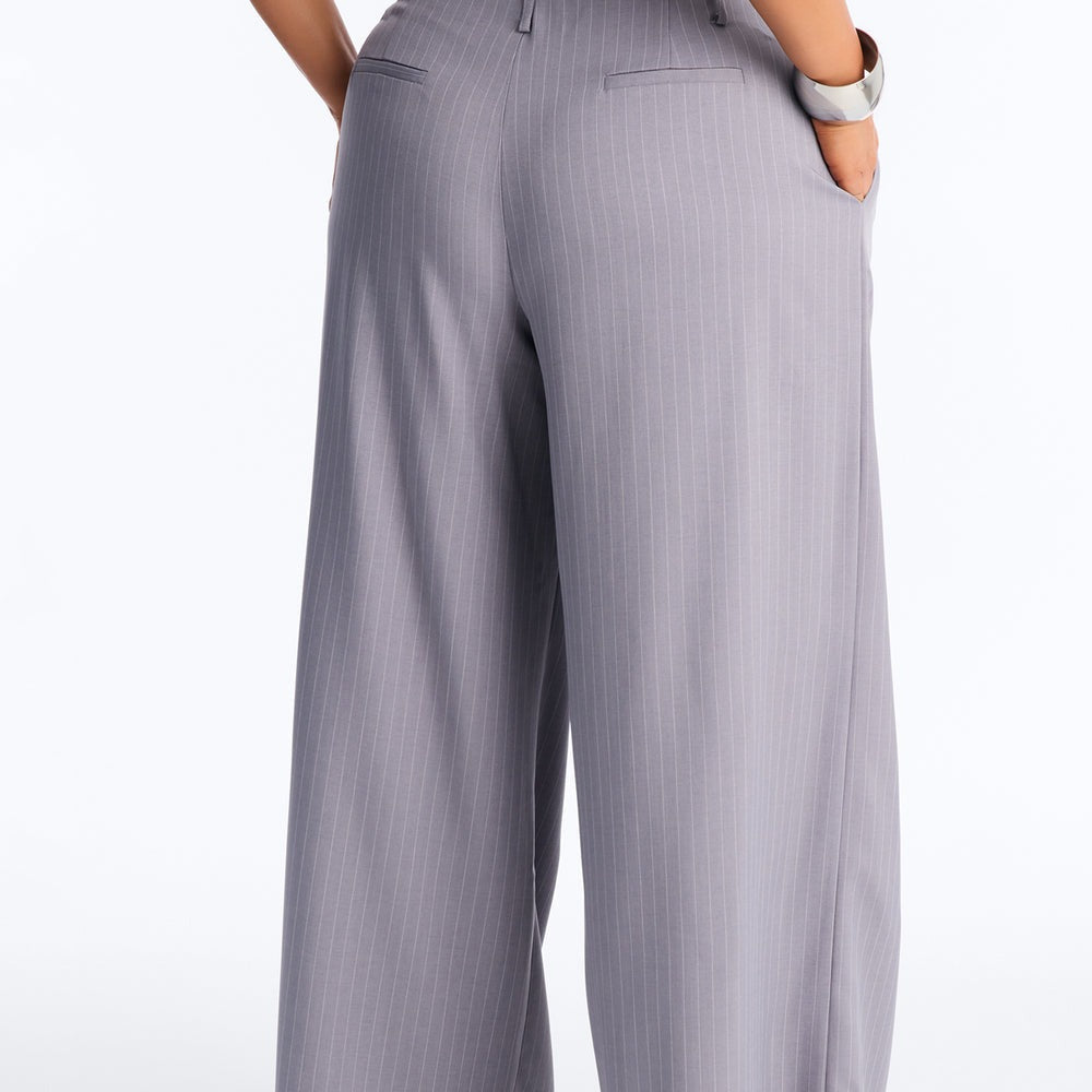 Ahmeira Pinstripe Wide Leg Trouser Pant