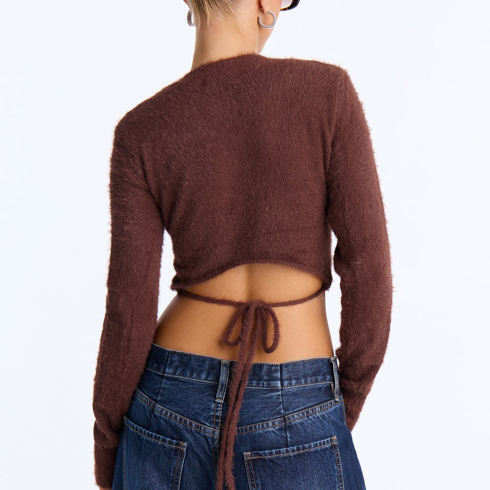 Alayna Crew Neck Fuzzy Sweater