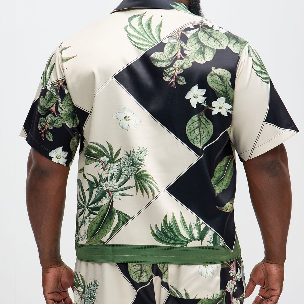 Agrarian Printed Cuban Collar Shirt