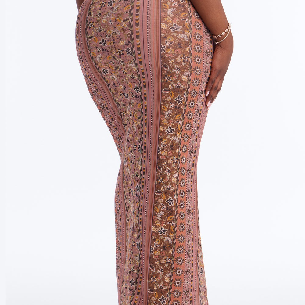 Adria Floral Mesh Maxi Skirt