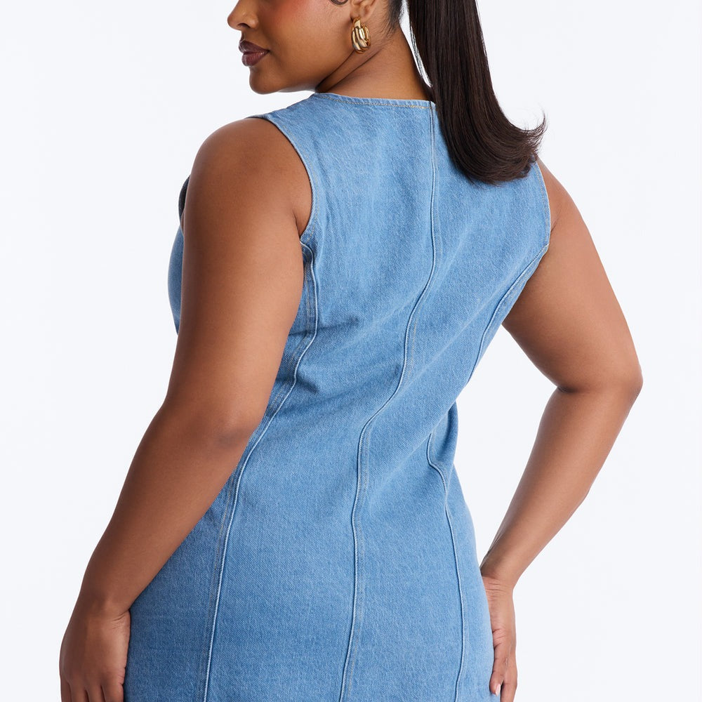 Adalynn Sleeveless Denim Mini Dress