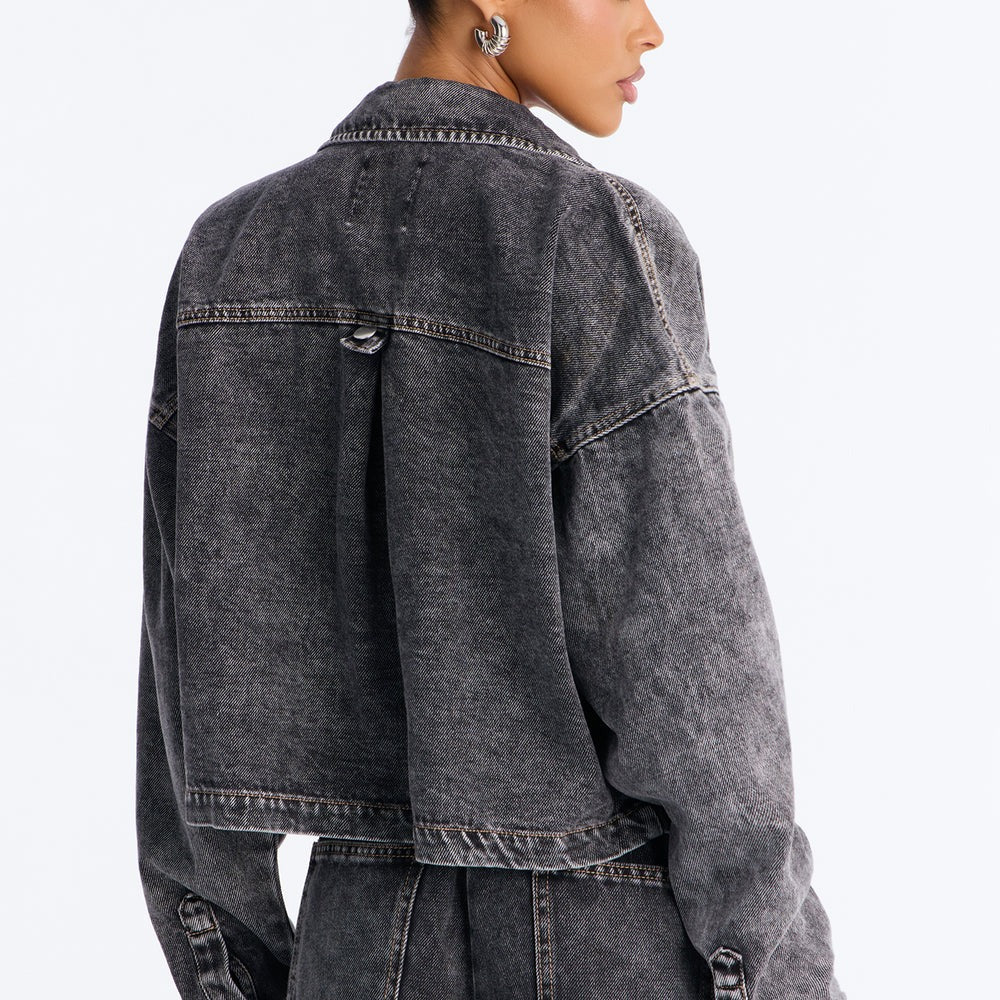 Airplane Mode Drapey Denim Shacket