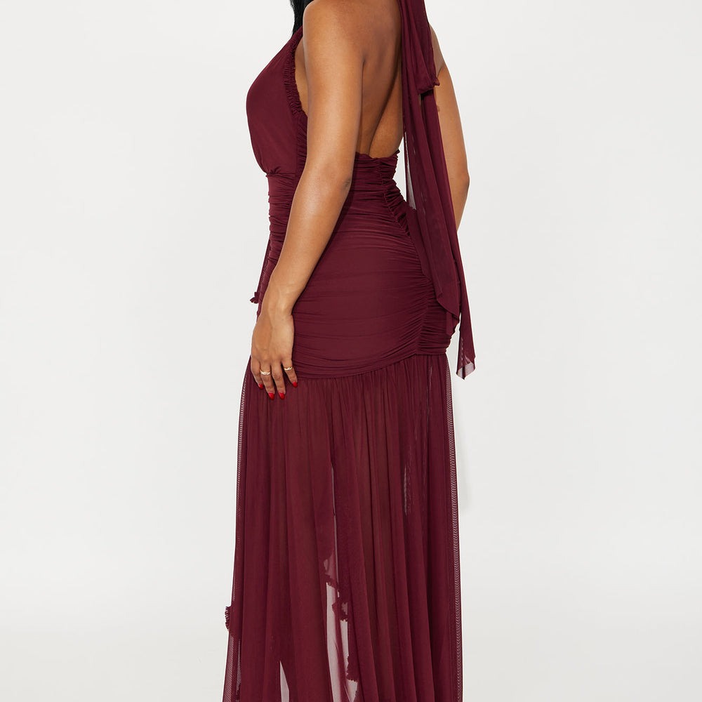 Alessandra Ruched Ruffle Gown