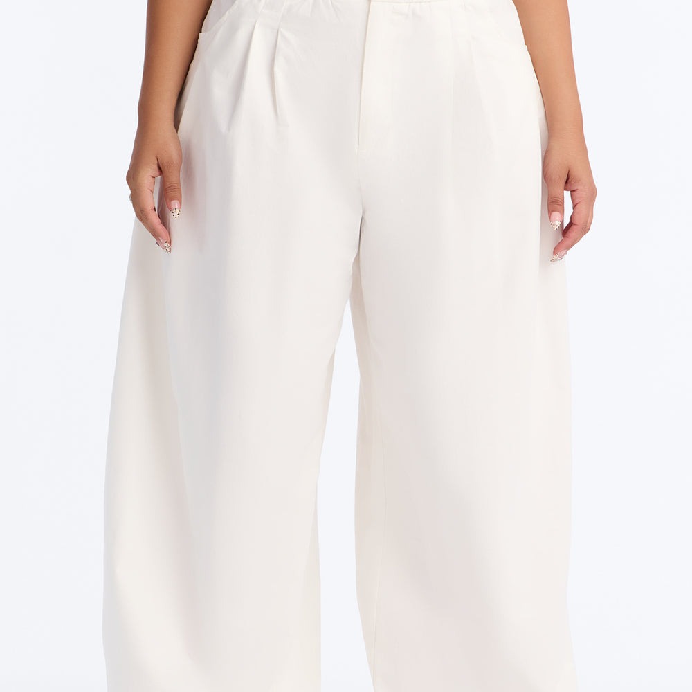 Alessia Super Wide Leg Twill Pant