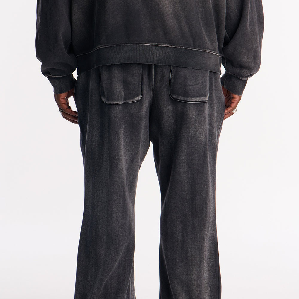 Acid Wash Heavyweight Slim Flare Sweatpants