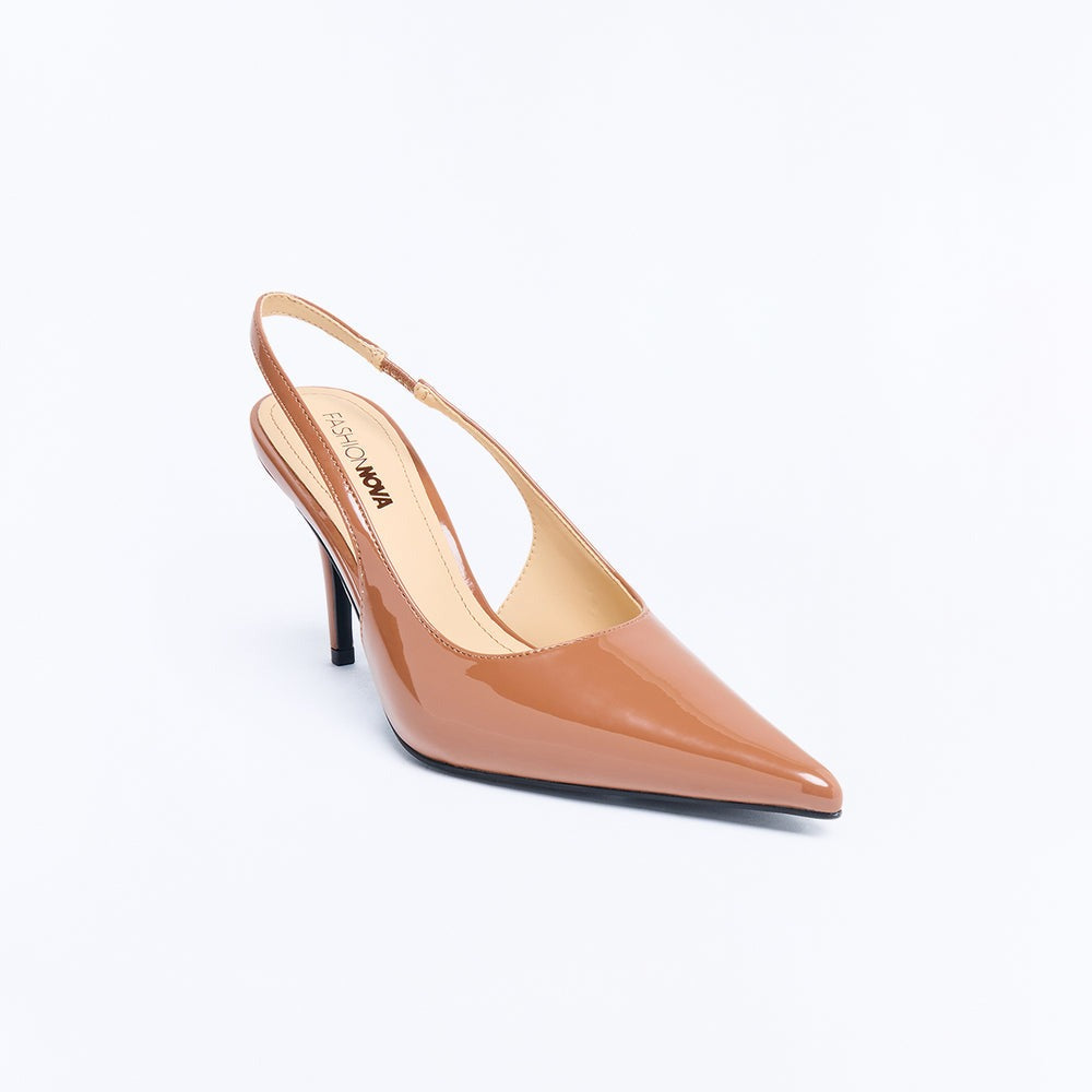 Alanis Patent Slingback Pumps