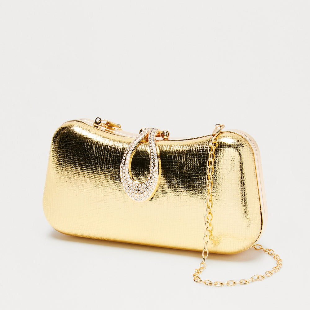 After Hours Faux Leather Clutch