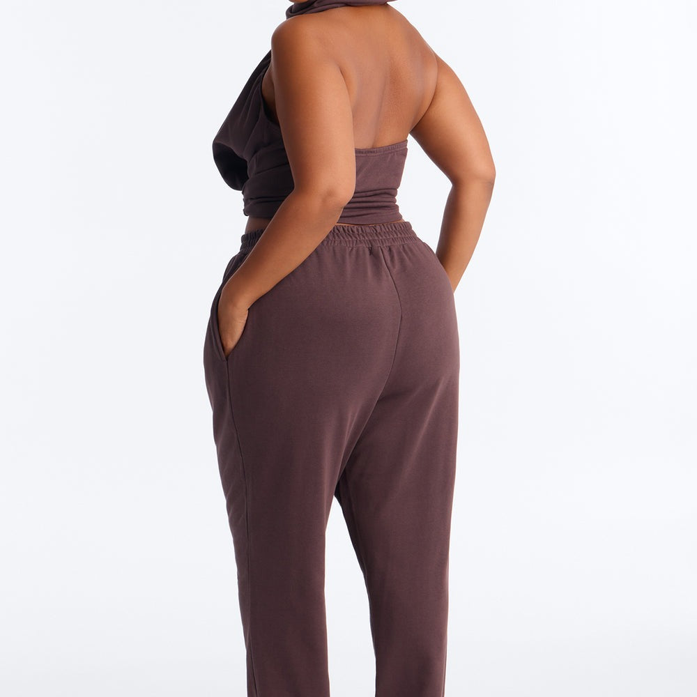 Alexia Backless Halter Jogger Set