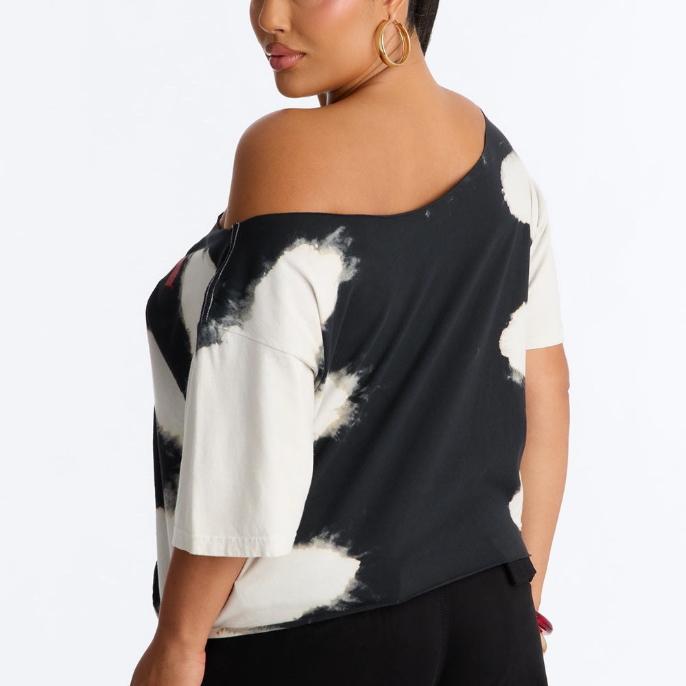 ACDC Bleached Off Shoulder Top