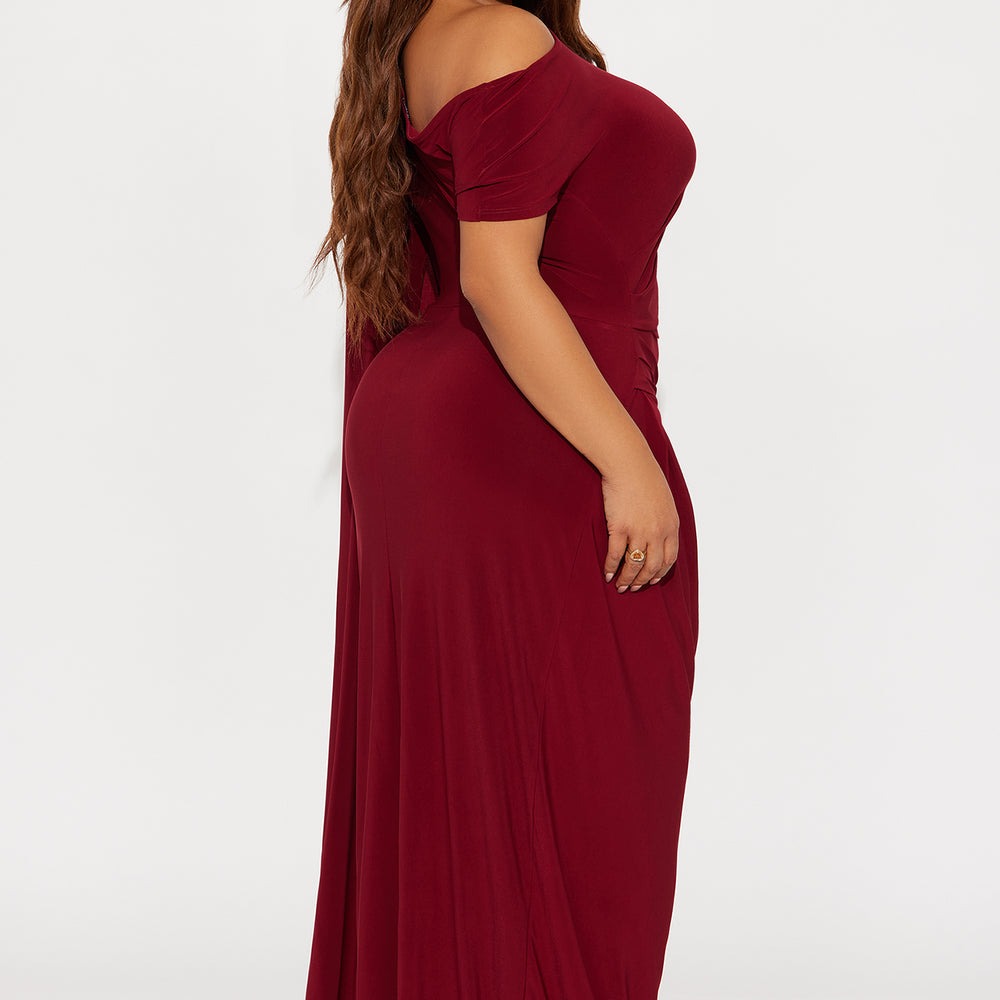 After Thought Asymmetrical Draped Maxi Dress