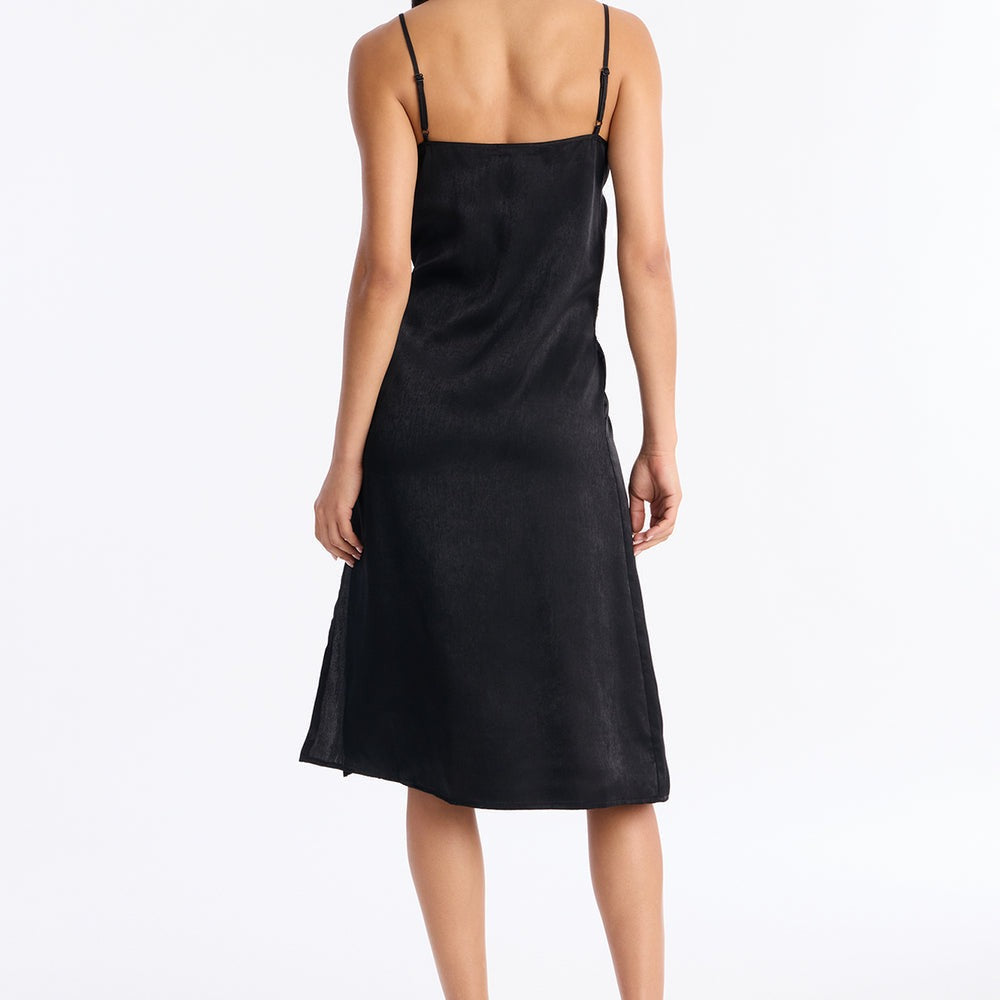 Abby Lace Satin Midi Dress