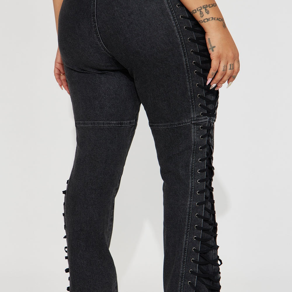 After Hours Lace Up Flare Pant