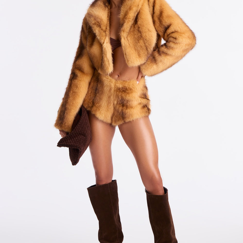 A Whole Mood Faux Fur Micro Short