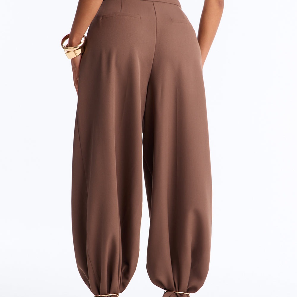 Alex Metal Cuffed Jewellery Straight Leg Trouser
