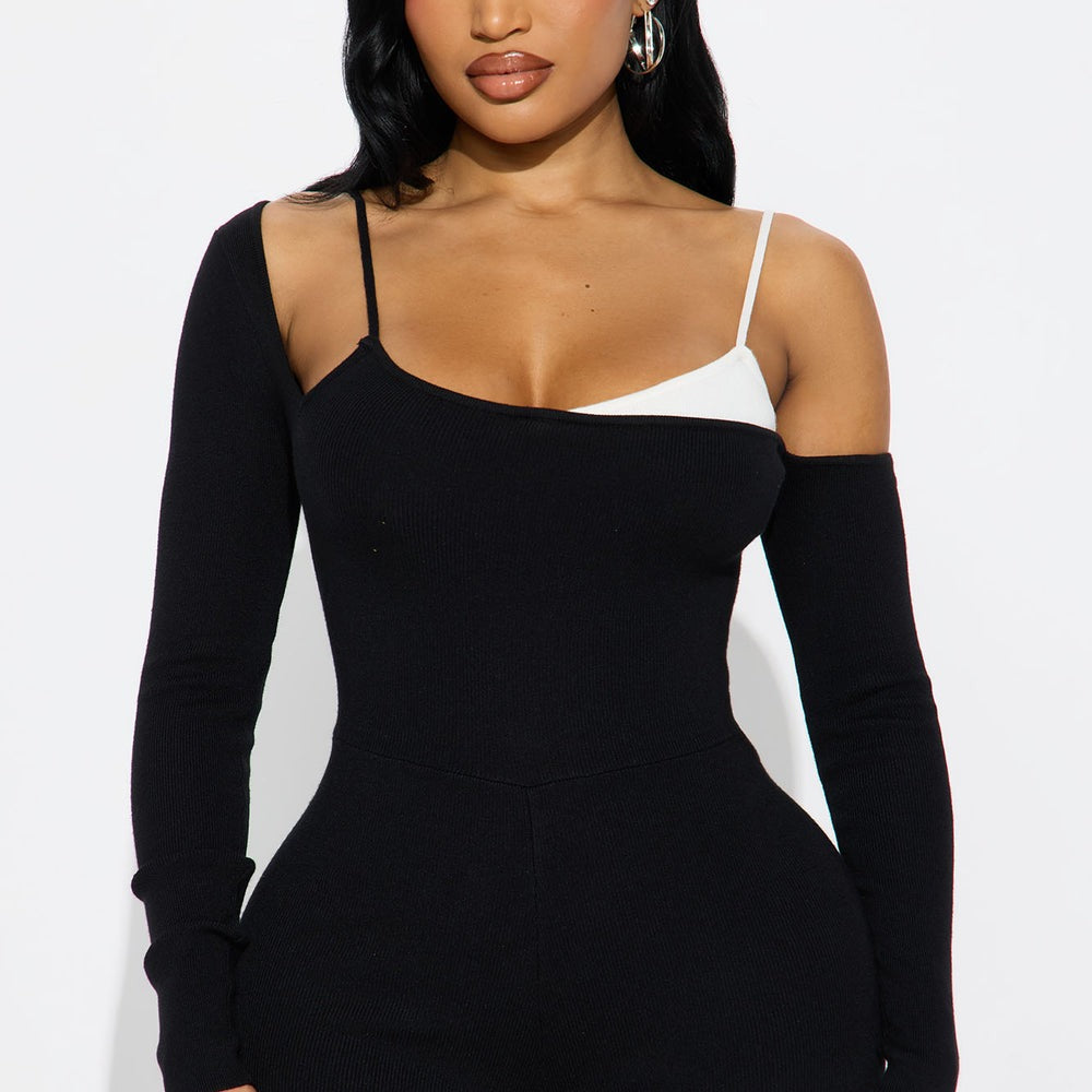 Addison Sweater Off Shoulder Jumpsuit