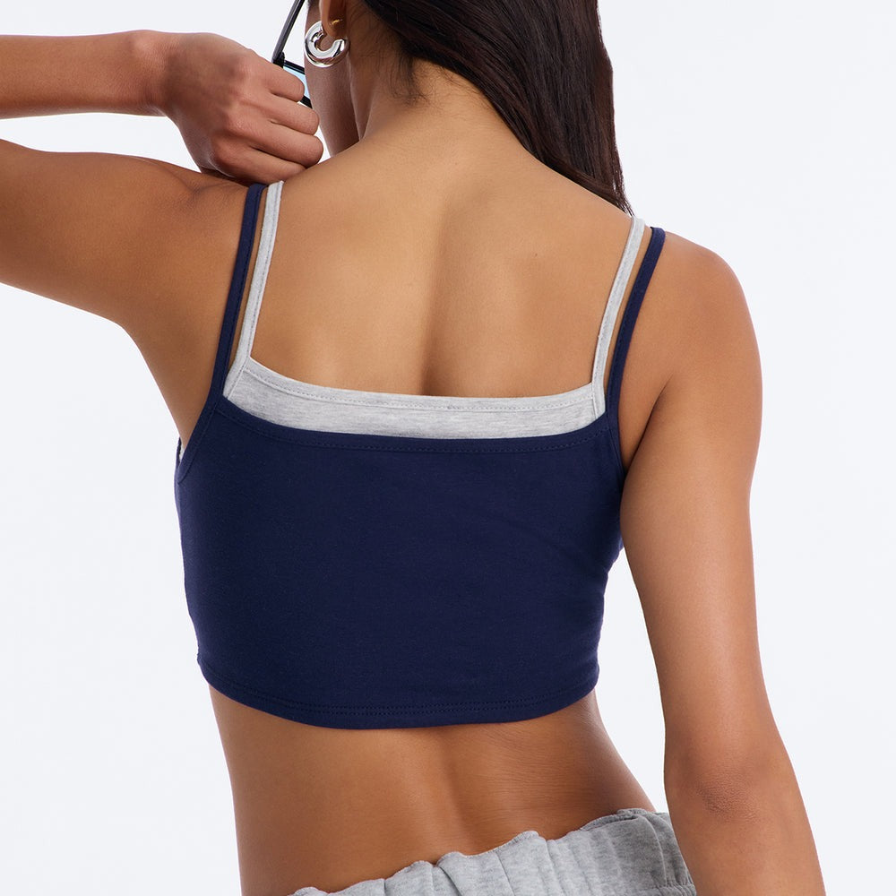 89 Double Layered Cropped Tank Top