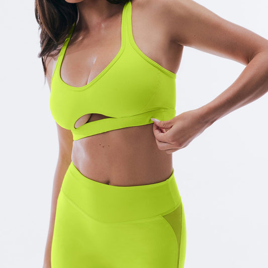 AirSculptâ¢ Cut Out Front X Back Sports Bra