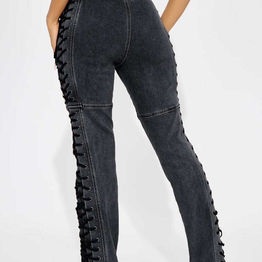 After Hours Lace Up Flare Pant