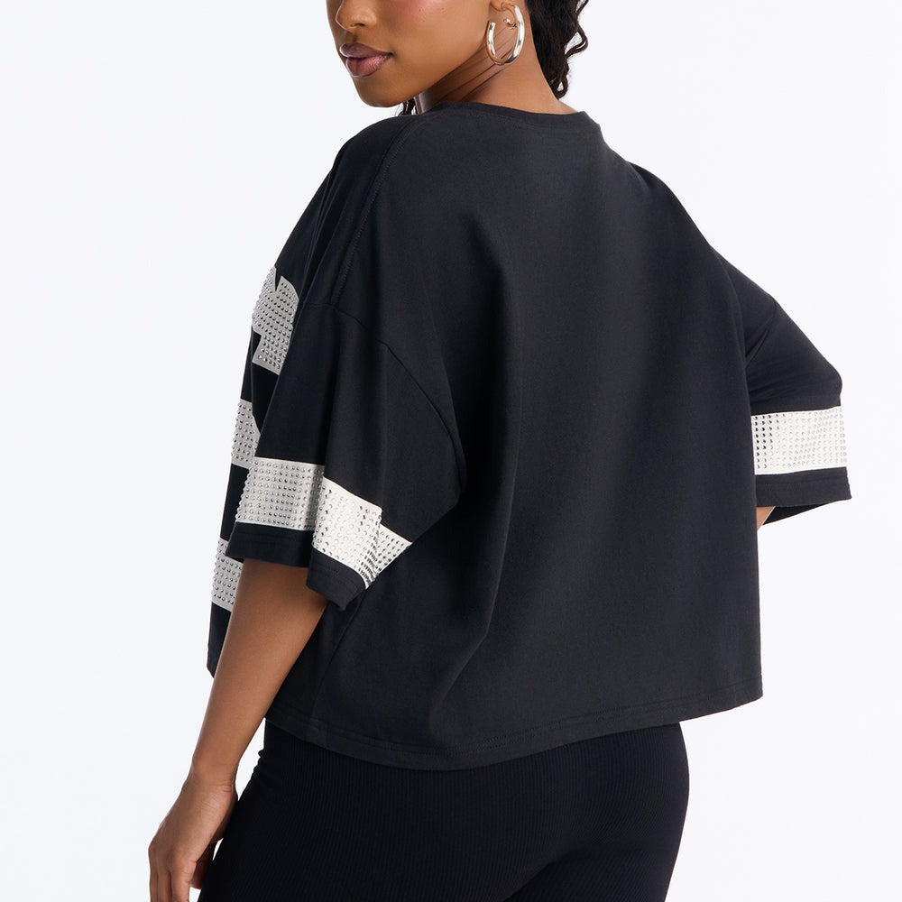 36 Power Player Rhinestone Jersey Tee