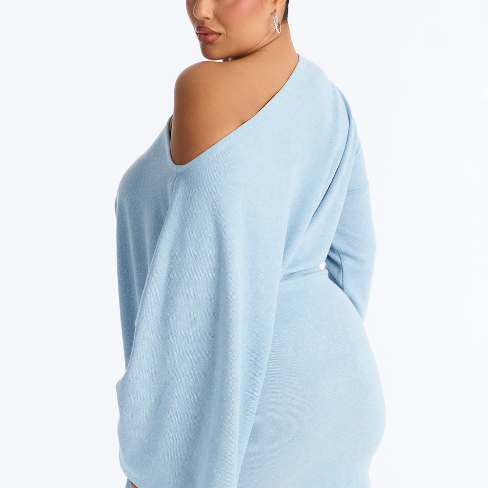 Alessia Off Shoulder Sweater Mini Dress
