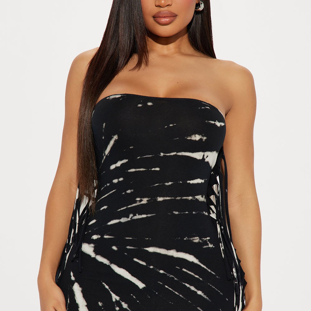 Alex Fringe Tube Maxi Dress