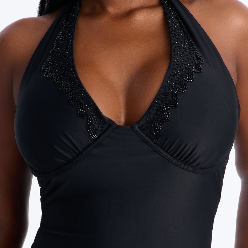 Alana Underwire Rhinestone 1 Piece Swimsuit