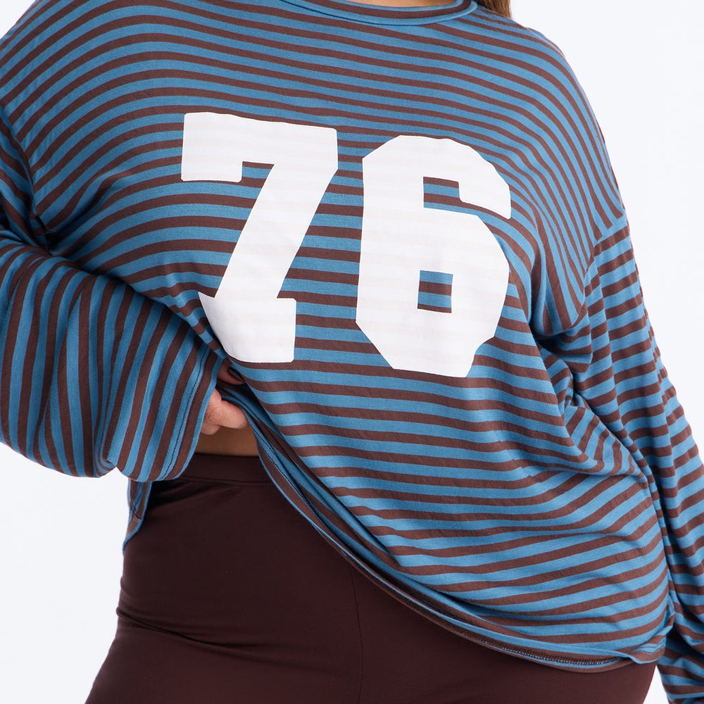 76' Chill Striped Biker Short Set