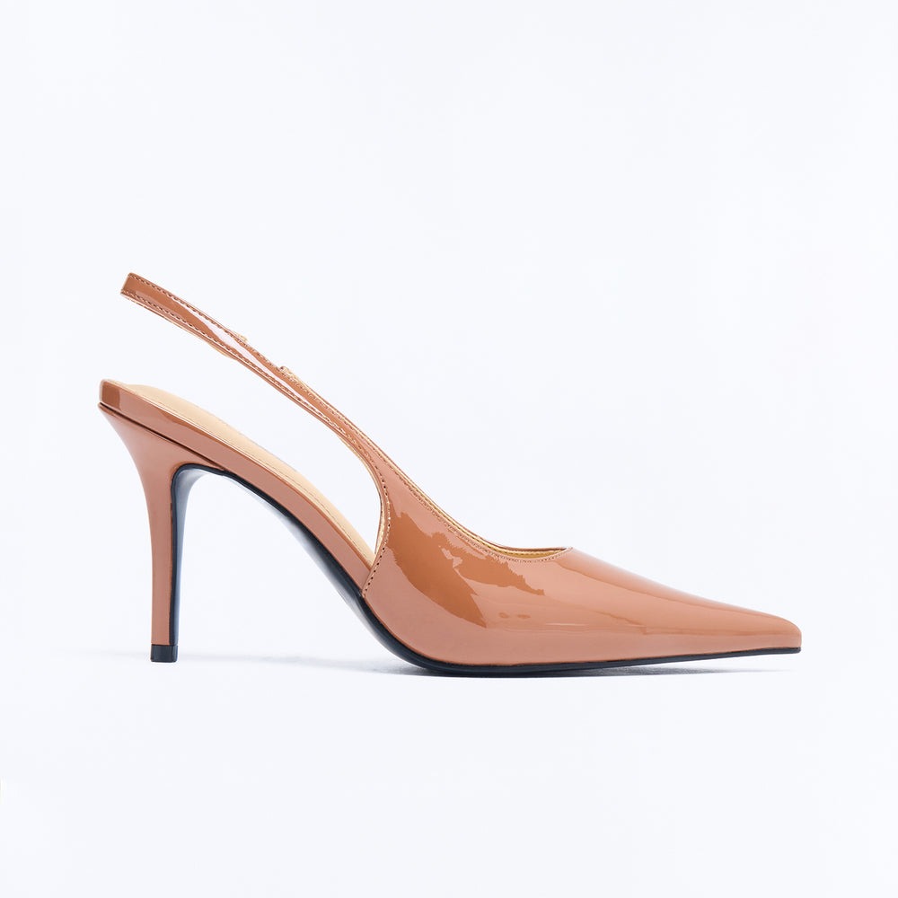 Alanis Patent Slingback Pumps