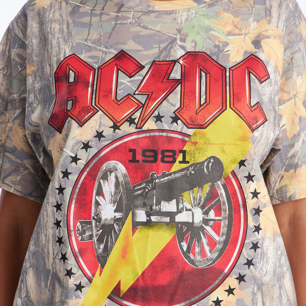 ACDC Camo Printed Oversized Tee