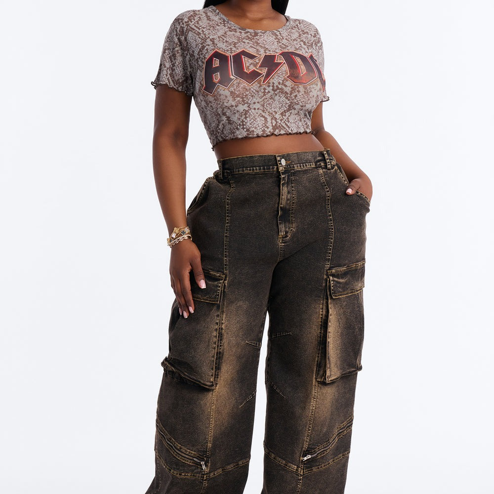 ACDC Reptile Mesh Baby Tee