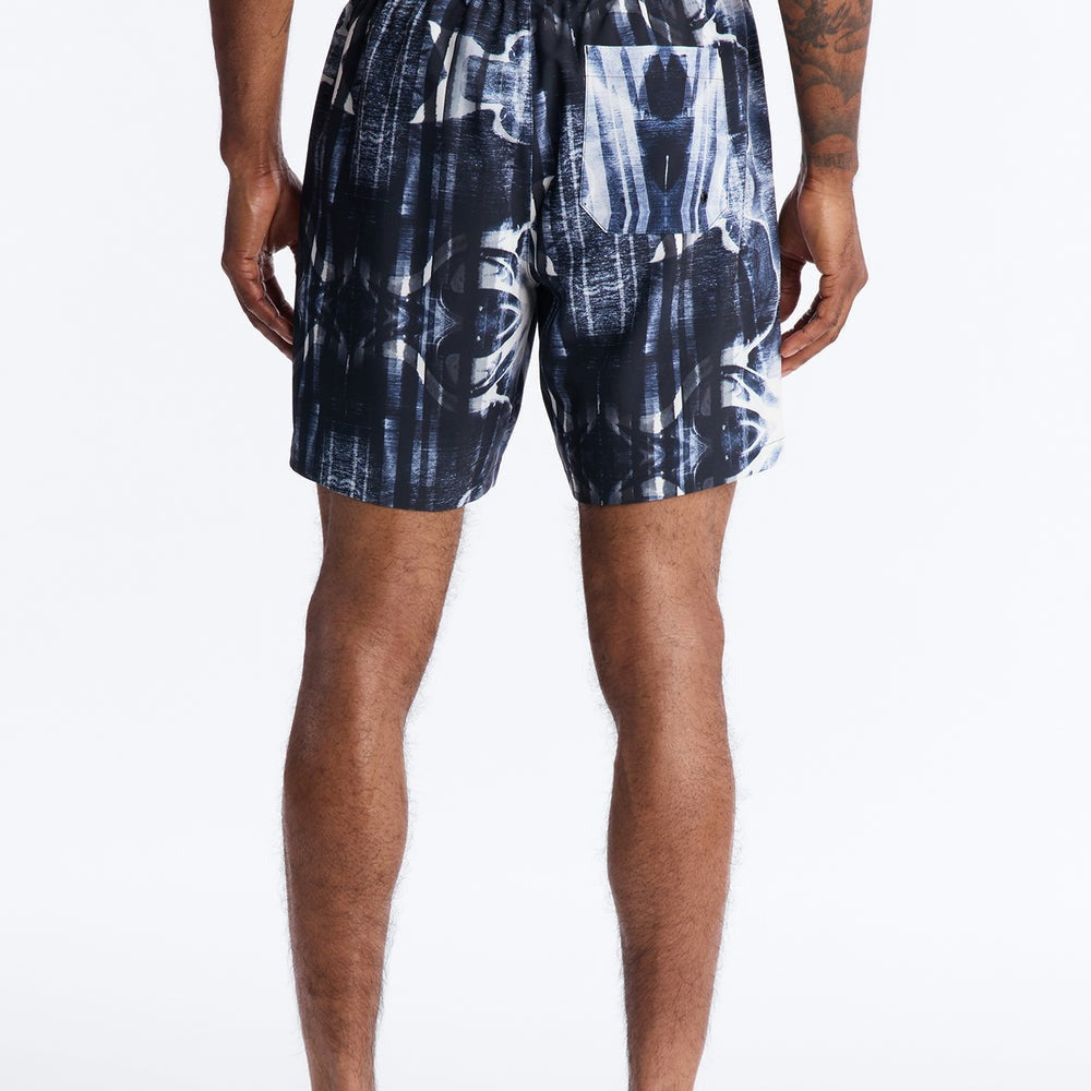 Abstract Oxide Printed Swim Trunk 7â3