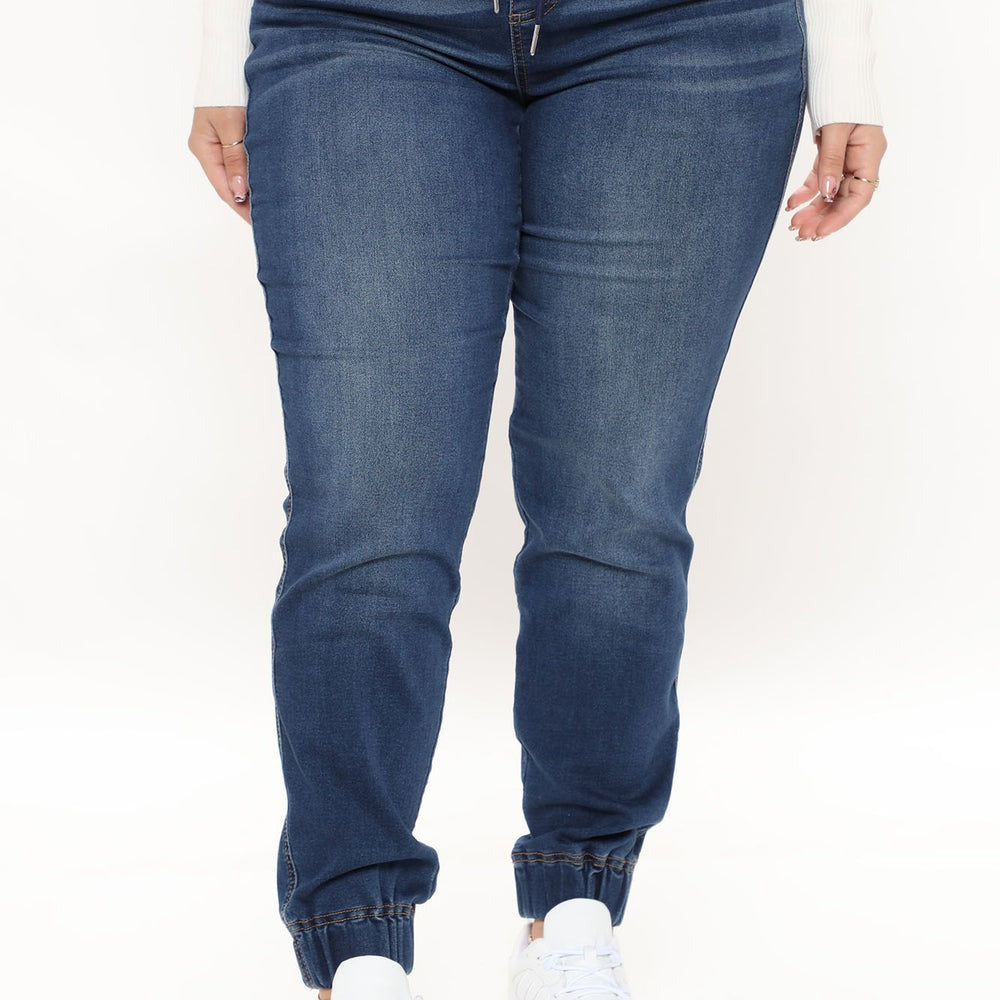 A Soft Touch Knit Denim Joggers