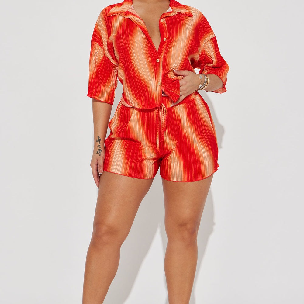Adella Plisse Short Set