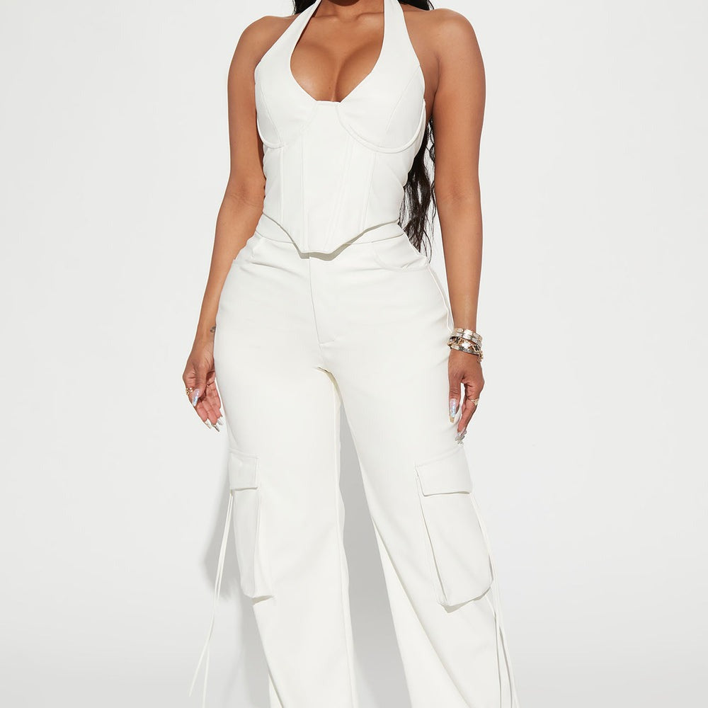 After Party Faux Leather Pant Set