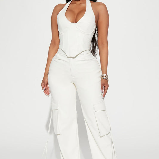 After Party Faux Leather Pant Set