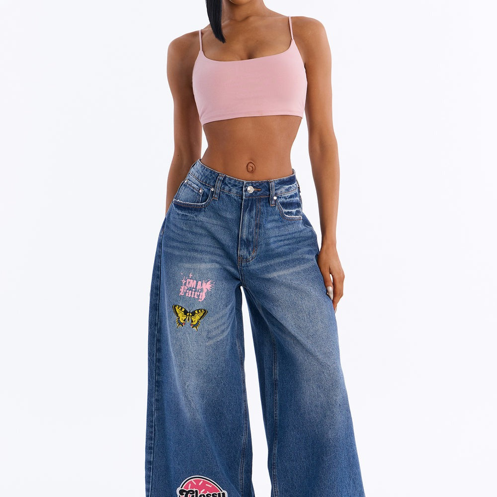 A Girl's Girl Low Waist Baggy Jeans
