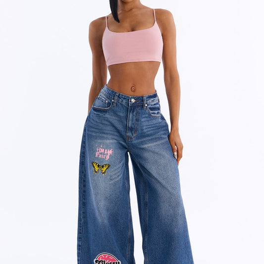 A Girl's Girl Low Waist Baggy Jeans