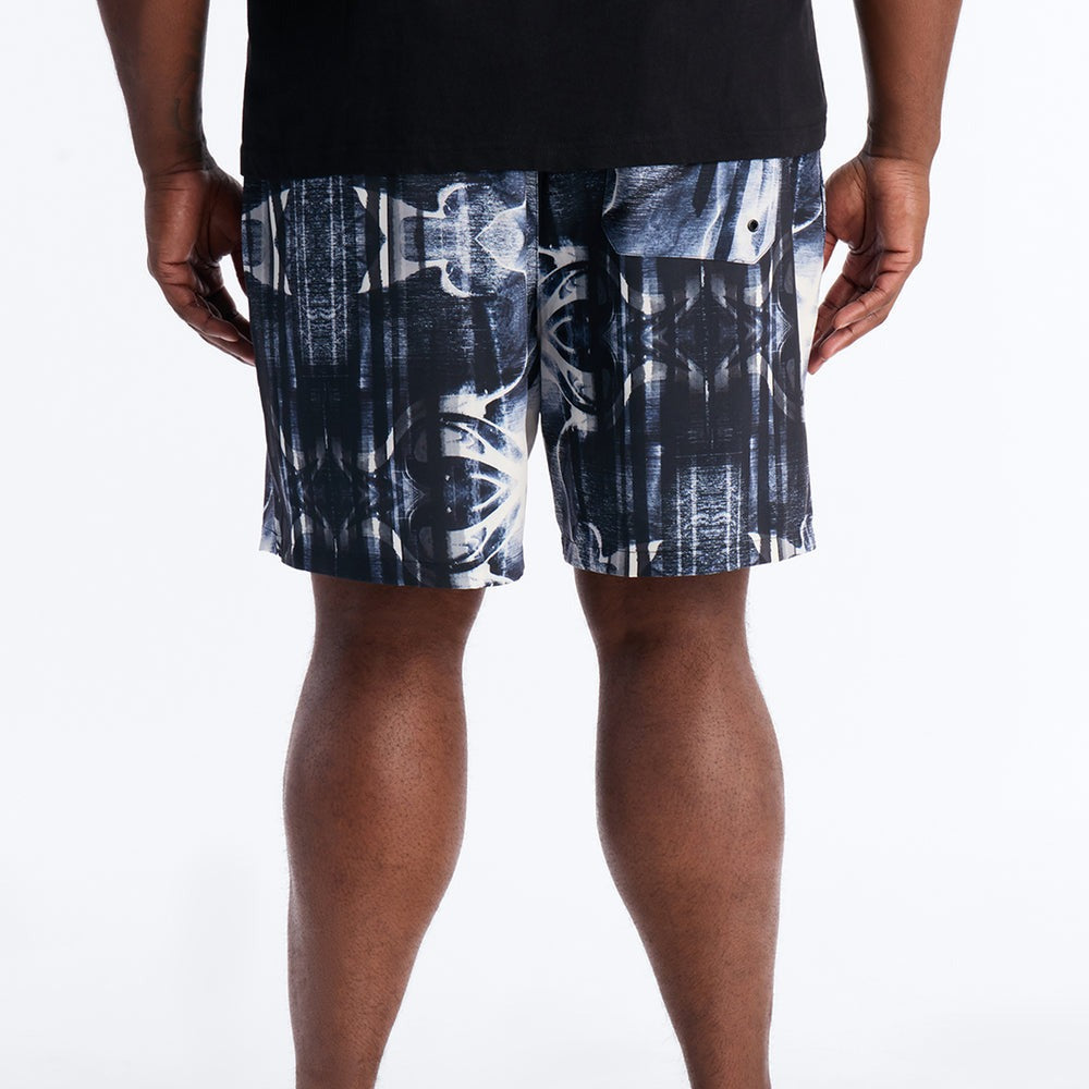 Abstract Oxide Printed Swim Trunk 7â3