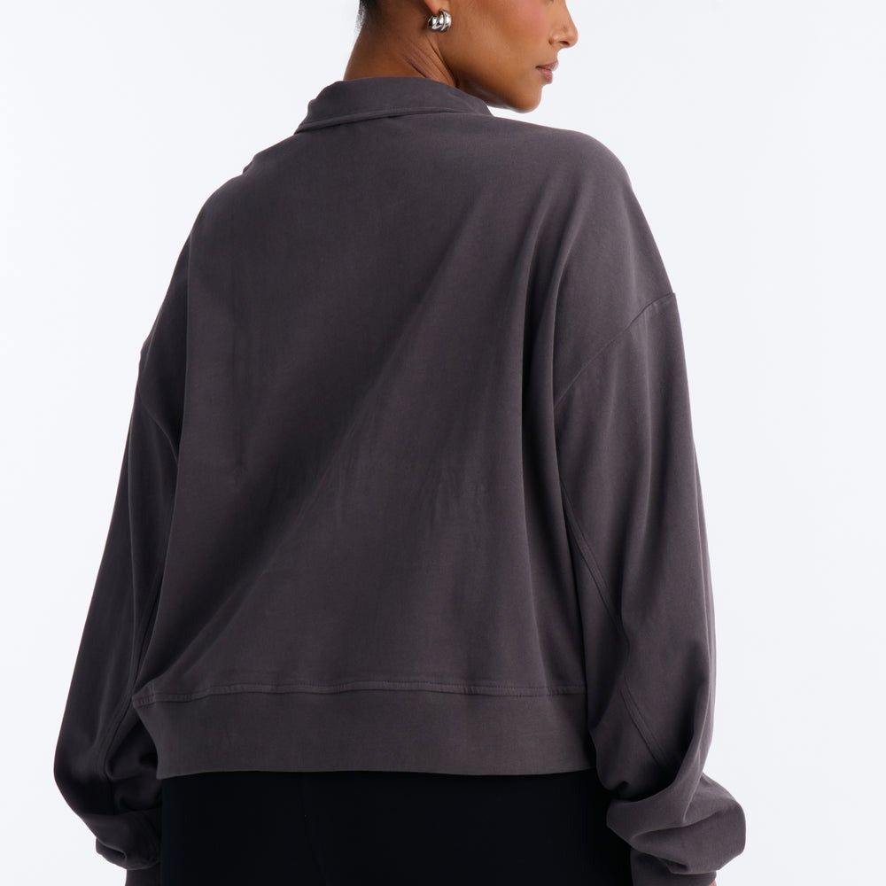 Alex Long Sleeve Button Up Polo Top