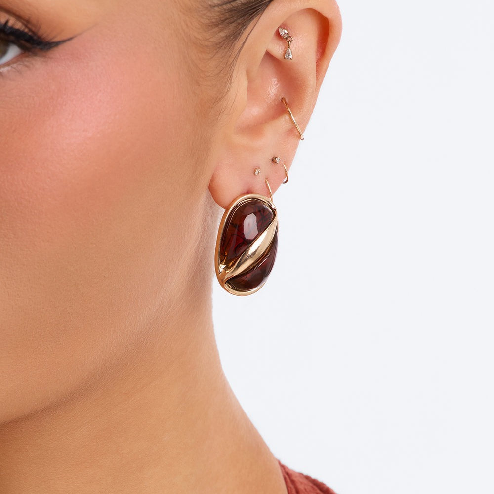 Afterglow Jeweled Stud Earrings