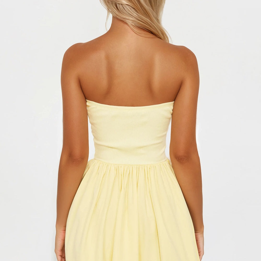 Adele Strapless Poplin Mini Dress
