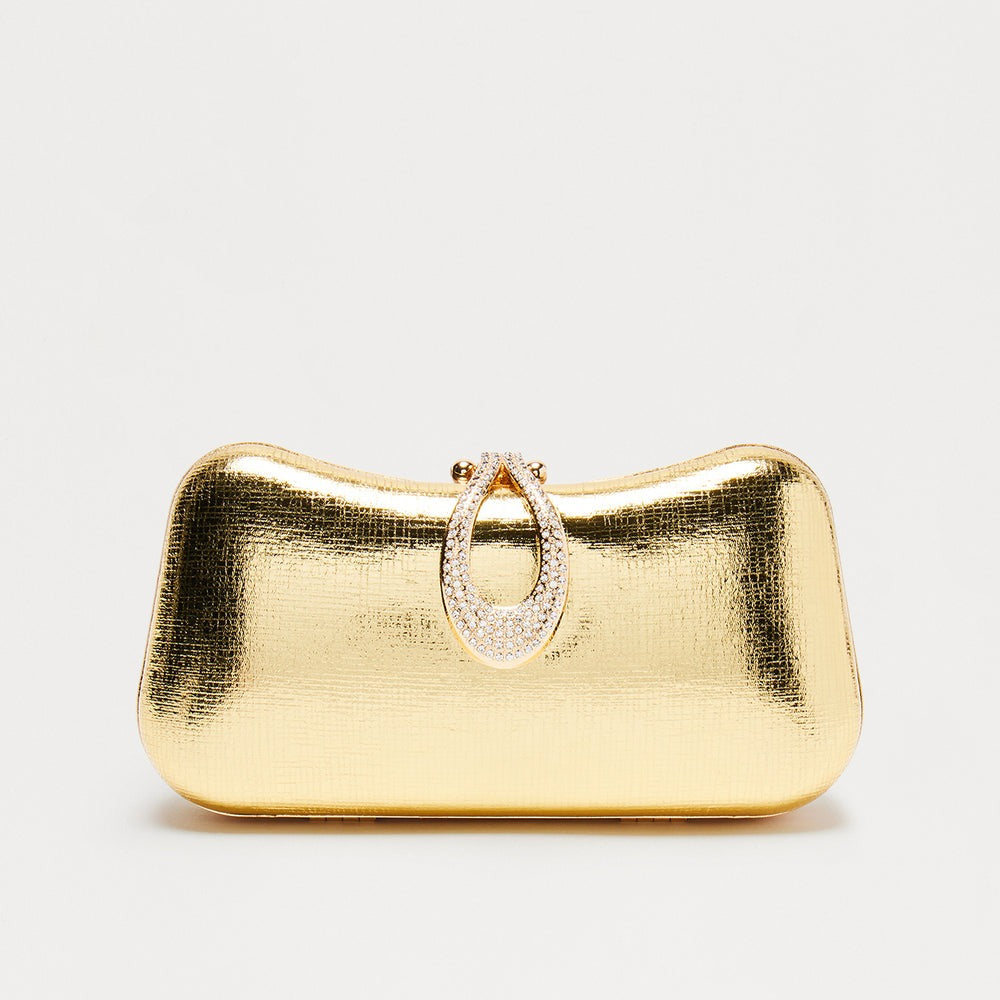After Hours Faux Leather Clutch