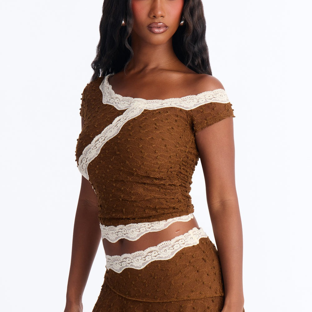 Alana Asymmetrical Textured Skirt Set