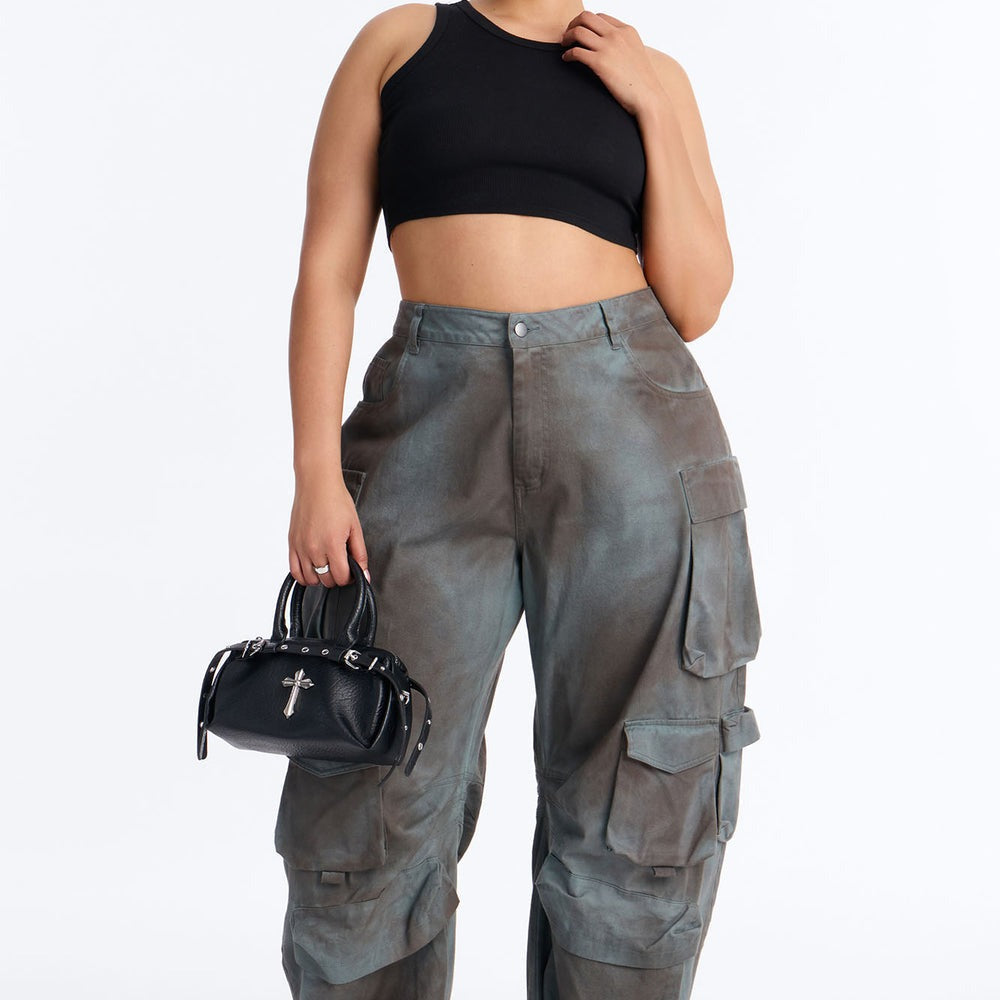 Abigail Low Rise Barrel Leg Cargo Pant