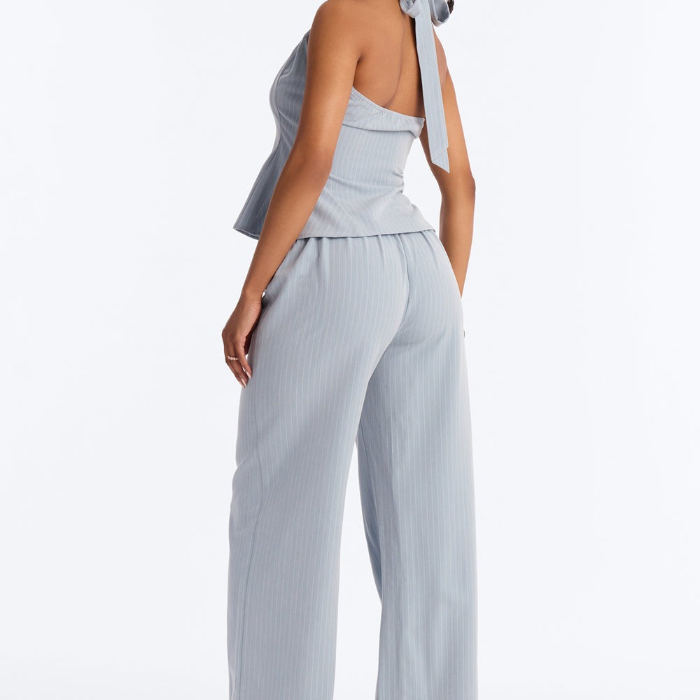 Alice Halter Pinstripe Pant Set